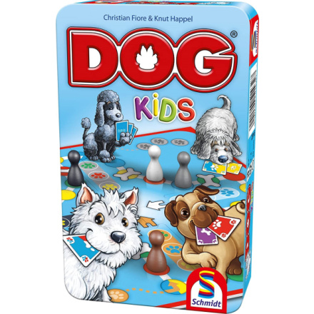 SCHMIDT Dětská hra Dog Kids v plechové krabičce 153819