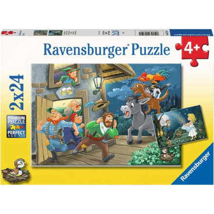 RAVENSBURGER Puzzle Pohádky 2x24 dílků 155205