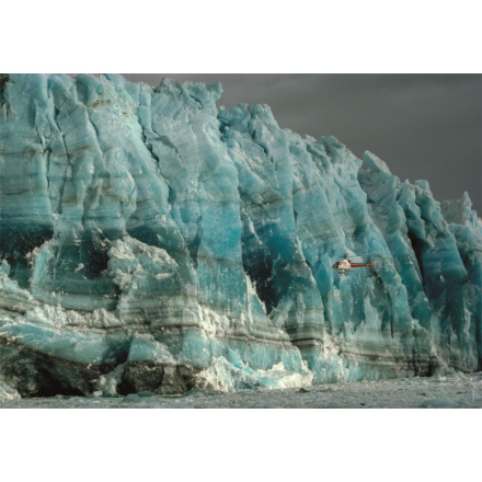 CLEMENTONI Puzzle National Geographic: Vrtulník zkoumá stěnu Hubbardova ledovce 1000 dílků 155592