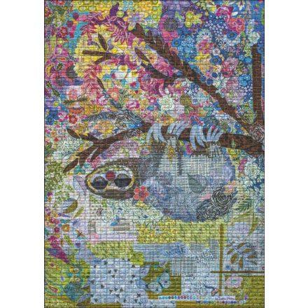 HEYE Puzzle Quilt Art: Vyšívaný lenochod 1000 dílků 155714