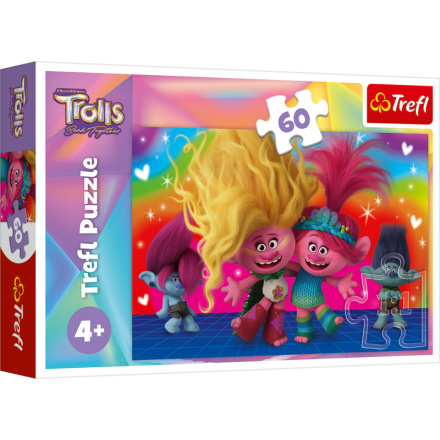 TREFL Puzzle Trollové 3: Přátelští Trollové 60 dílků 156036