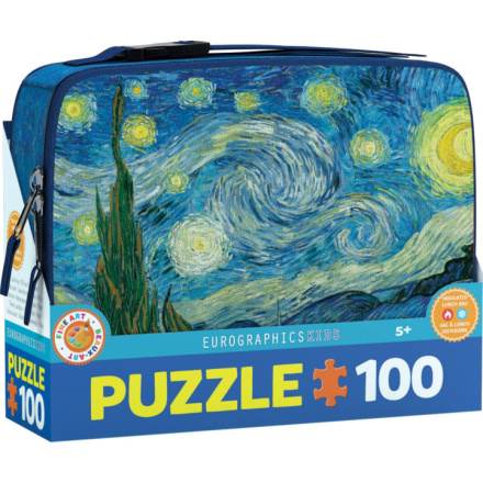 EUROGRAPHICS Puzzle ve svačinovém boxu Hvězdná noc 100 dílků 156069