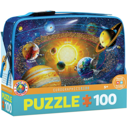EUROGRAPHICS Puzzle ve svačinovém boxu Průzkum sluneční soustavy 100 dílků 156070