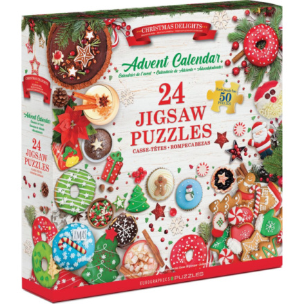 EUROGRAPHICS Puzzle Adventní kalendář: Vánoční dobroty 24x50 dílků 156089