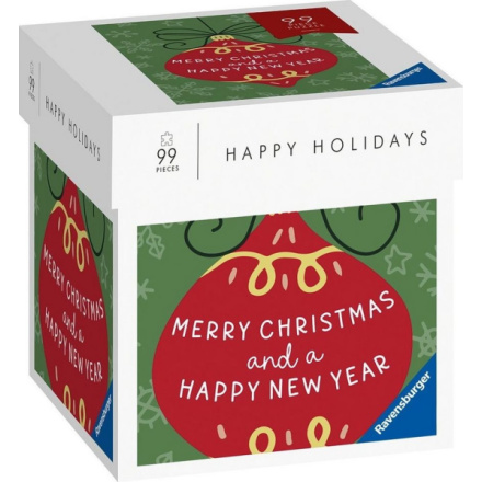 RAVENSBURGER Puzzle Happy Holidays: Veselé Vánoce a štastný nový rok 99 dílků 156183