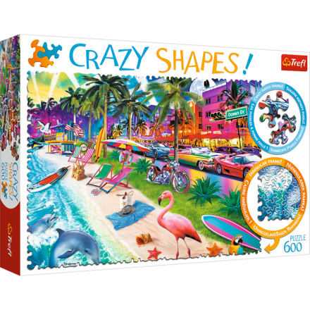 TREFL Crazy Shapes puzzle Pláž Miami 600 dílků 156276
