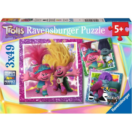 RAVENSBURGER Puzzle Trollové 3, 3x49 dílků 156339
