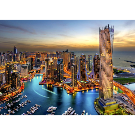 ENJOY Puzzle Dubajský přístav v noci 1000 dílků 156442