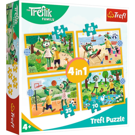 Puzzle Treflíci na dovolené 4v1 (35,48,54,70 dílků) 156458