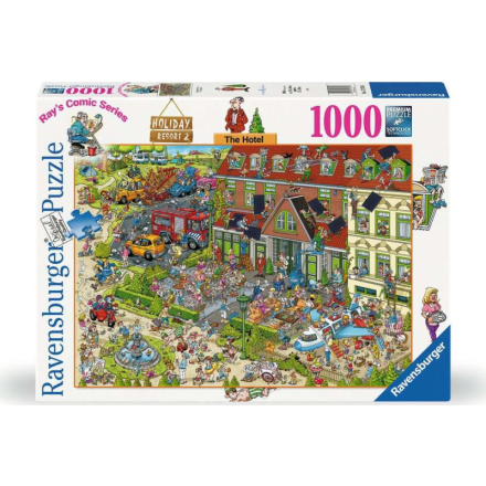 RAVENSBURGER Puzzle Ray's Comic Holiday Resort 2: Hotel 1000 dílků 156673