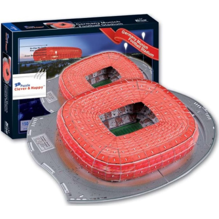 CLEVER&HAPPY 3D puzzle Stadion Allianz Arena - FC Bayern Mnichov 150 dílků 156803