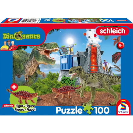 SCHMIDT Puzzle Schleich Dinosauři z pravěku 100 dílků + figurka Schleich 156856