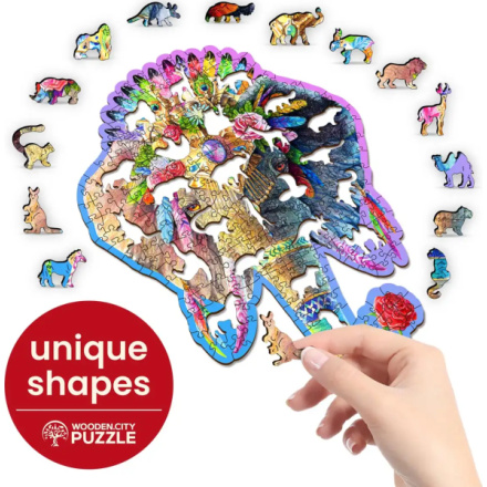 WOODEN CITY Dřevěné puzzle Elegantní slon 250 dílků 156984