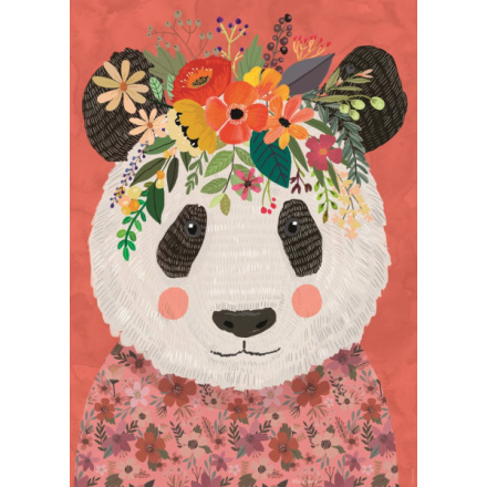 HEYE Puzzle Floral Friends: Mazlivá panda 1000 dílků 157338
