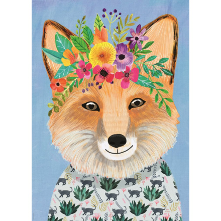 HEYE Puzzle Floral Friends: Přátelská liška 1000 dílků 157340