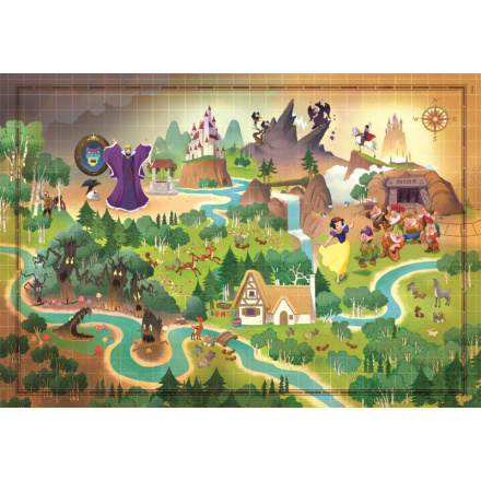 CLEMENTONI Puzzle Story Maps: Sněhurka 1000 dílků 158267