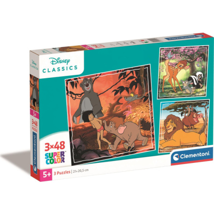 CLEMENTONI Puzzle Disney klasika 3x48 dílků 158355