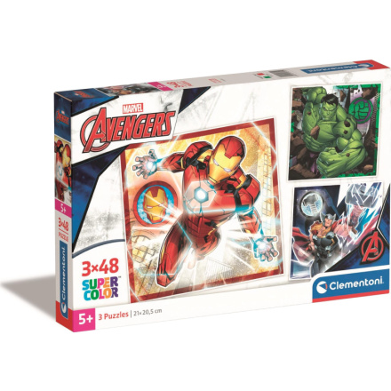 CLEMENTONI Puzzle Avengers 3x48 dílků 158361