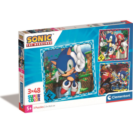 CLEMENTONI Puzzle Sonic 3x48 dílků 158369