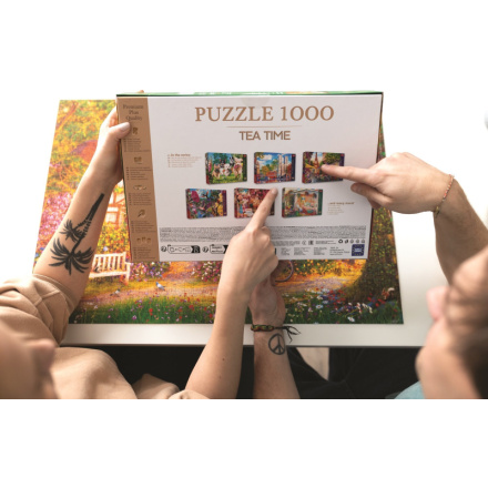 TREFL Puzzle Premium Plus Tea Time: Květinový trh 1000 dílků 159665