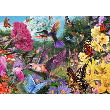 TREFL Puzzle Premium Plus Tea Time: Zahrada kolibříků 1000 dílků 159672