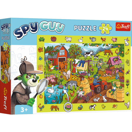 TREFL Puzzle s hledáním obrázků Spy Guy: Farma 24 dílků 159715