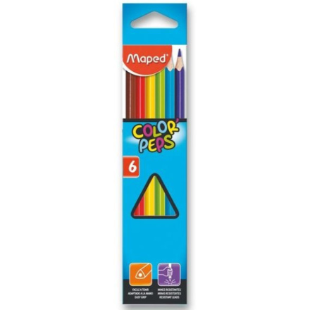 MAPED Pastelky trojboké Color'Peps 6ks 23793