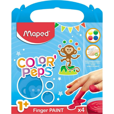 MAPED První prstové barvy Color'Peps v kalíšcích 4 x 80g 25675