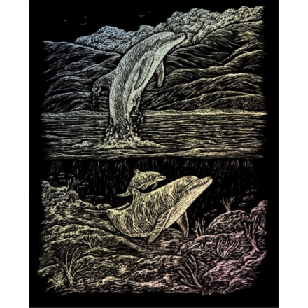 ROYAL & LANGNICKEL Holografický škrabací obrázek Zátoka delfínů 25898