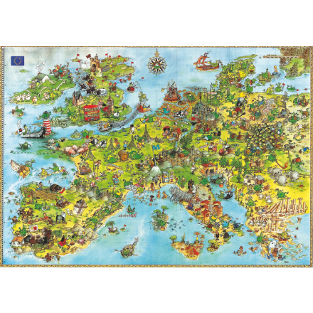 HEYE Puzzle Draci - Mapa Evropy 4000 dílků 4088