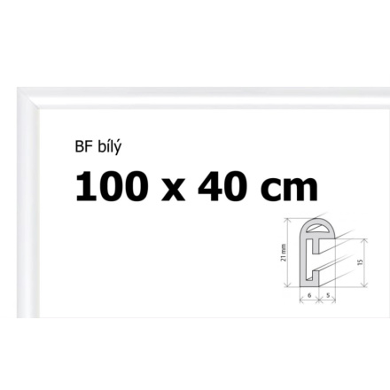 BFHM Plastový rám na puzzle 100x40cm - bílý 4395