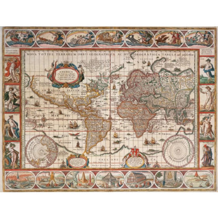 RAVENSBURGER Puzzle Mapa světa r. 1650, 2000 dílků 5084