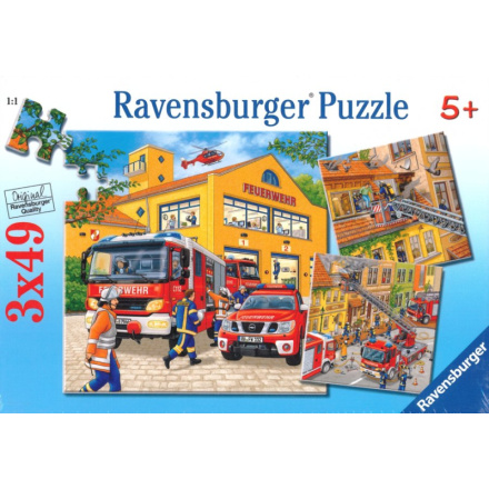 RAVENSBURGER Puzzle Hasiči 3x49 dílků 5227