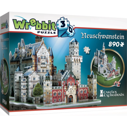 WREBBIT 3D puzzle Zámek Neuschwanstein 890 dílků 5255
