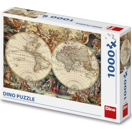 DINO Puzzle Historická mapa 1000 dílků 5830