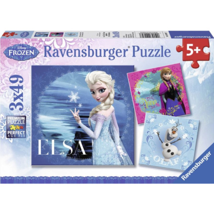 RAVENSBURGER Puzzle Ledové království 3x49 dílků 6734