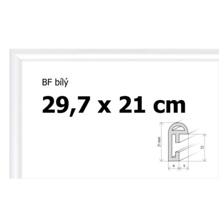 BFHM Plastový rám 29,7x21cm A4 - bílý 6851