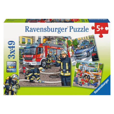 RAVENSBURGER Puzzle Záchranáři 3x49 dílků 7352