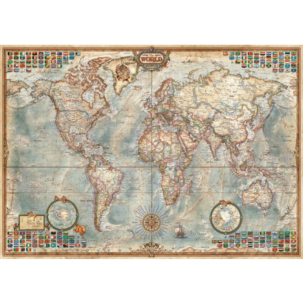EDUCA Puzzle Stará politická mapa světa 1500 dílků 7496