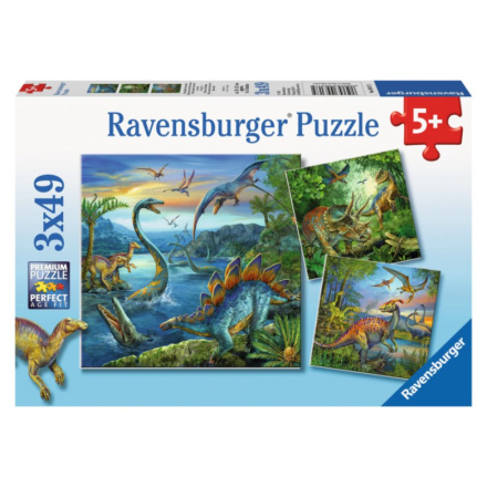 RAVENSBURGER Puzzle Úžasní dinosauři 3x49 dílků 8040