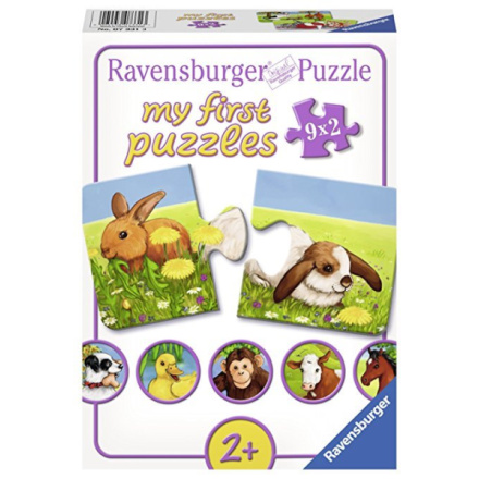 RAVENSBURGER Moje první puzzle Roztomilá zvířátka 9x2 dílky 9151