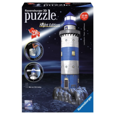 RAVENSBURGER Svítící 3D puzzle Noční edice Maják 216 dílků 9400