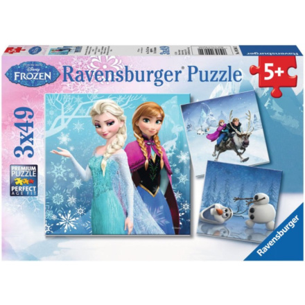 RAVENSBURGER Puzzle Ledové království: Zimní dobrodružství 3x49 dílků 9492
