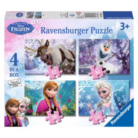 RAVENSBURGER Puzzle Ledové království 4v1 (12,16,20,24 dílků) 9695