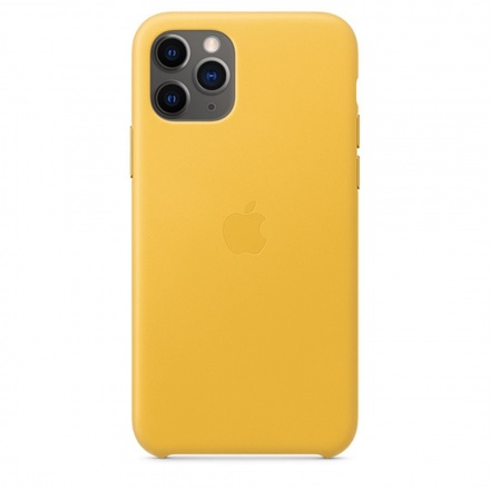 Apple iPhone 11 Pro Max Leather Case - Meyer Lemon, MX0A2ZM/A