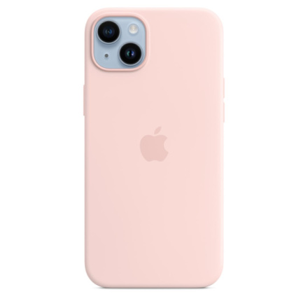 APPLE iPhone 14+ Silicone Case with MS - Chalk Pink, MPT73ZM/A