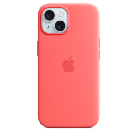 APPLE iPhone 15 Silicone Case with MS - Guava, MT0V3ZM/A