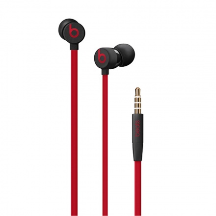 Apple urBeats3 Earphones 3.5mm - Defiant Black-Red, MUFQ2EE/A
