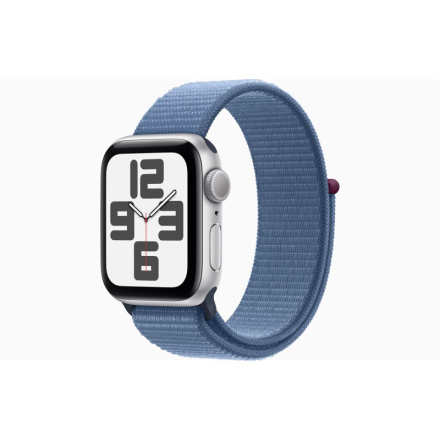 Apple Watch SE/40mm/Silver/Sport Band/Winter Blue, MRE33QC/A