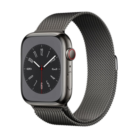 Apple Watch S8 Cell/45mm/Graphite/Elegant Band/Graphite, MNKX3CS/A